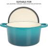 imageCrockPot Artisan Oval Enameled Cast Iron Dutch Oven 7Quart Scarlet RedTeal Ombre Round