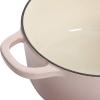 imageCrockPot Artisan Round Enameled Cast Iron Dutch Oven 7Quart Pistachio GreenBlush Pink