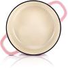 imageCrockPot Artisan Round Enameled Cast Iron Dutch Oven 7Quart Pistachio GreenBlush Pink
