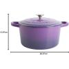 imageCrockPot Artisan Round Enameled Cast Iron Dutch Oven 7Quart Pistachio GreenLavender Purple