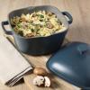 imageCrockPot Artisan Round Enameled Cast Iron Dutch Oven 7Quart Pistachio GreenMatte Blue Northvale