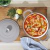 imageCrockPot Artisan Round Enameled Cast Iron Dutch Oven 7Quart Pistachio GreenMatte Dusty Pink