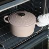 imageCrockPot Artisan Round Enameled Cast Iron Dutch Oven 7Quart Pistachio GreenMatte Dusty Pink