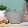 imageCrockPot Artisan Round Enameled Cast Iron Dutch Oven 7Quart Pistachio GreenMatte Green