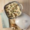 imageCrockPot Artisan Round Enameled Cast Iron Dutch Oven 7Quart Pistachio GreenMatte Linen White Northvale