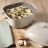 imageCrockPot Artisan Round Enameled Cast Iron Dutch Oven 7Quart Pistachio GreenMatte Linen White Northvale