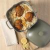 imageCrockPot Artisan Round Enameled Cast Iron Dutch Oven 7Quart Pistachio GreenMatte Sage Green Northvale