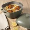 imageCrockPot Artisan Round Enameled Cast Iron Dutch Oven 7Quart Pistachio GreenMatte Sage Green Northvale