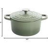 imageCrockPot Artisan Round Enameled Cast Iron Dutch Oven 7Quart Pistachio GreenPistachio Green