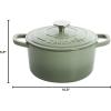 imageCrockPot Artisan Round Enameled Cast Iron Dutch Oven 7Quart Pistachio GreenPistachio Green
