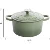 imageCrockPot Artisan Round Enameled Cast Iron Dutch Oven 7Quart Pistachio GreenPistachio Green