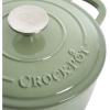 imageCrockPot Artisan Round Enameled Cast Iron Dutch Oven 7Quart Pistachio GreenPistachio Green