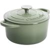 imageCrockPot Artisan Round Enameled Cast Iron Dutch Oven 7Quart Pistachio GreenPistachio Green