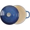 imageCrockPot Artisan Round Enameled Cast Iron Dutch Oven 7Quart Pistachio GreenSapphire Blue