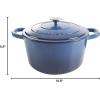 imageCrockPot Artisan Round Enameled Cast Iron Dutch Oven 7Quart Pistachio GreenSapphire Blue