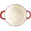 imageCrockPot Artisan Round Enameled Cast Iron Dutch Oven 7Quart Pistachio GreenScarlet Red