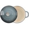 imageCrockPot Artisan Round Enameled Cast Iron Dutch Oven 7Quart Pistachio GreenSlate Gray