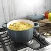 imageCrockPot Artisan Round Enameled Cast Iron Dutch Oven 7Quart Pistachio GreenSlate Gray