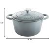 imageCrockPot Artisan Round Enameled Cast Iron Dutch Oven 7Quart Pistachio GreenSlate Gray