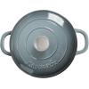 imageCrockPot Artisan Round Enameled Cast Iron Dutch Oven 7Quart Pistachio GreenSlate Gray
