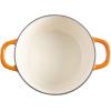 imageCrockPot Artisan Round Enameled Cast Iron Dutch Oven 7Quart Pistachio GreenSunset Orange