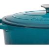 imageCrockPot Artisan Round Enameled Cast Iron Dutch Oven 7Quart Pistachio GreenTeal Ombre