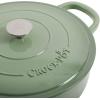 imageCrockPot Crock Pot Artisan Enameled Cast Iron Braiser WLid 5 Quart Scarlet RedPistachio
