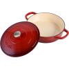 imageCrockPot Crock Pot Artisan Enameled Cast Iron Braiser WLid 5 Quart Scarlet RedScarlet Red