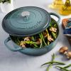imageCrockPot Crock Pot Artisan Enameled Cast Iron Braiser WLid 5 Quart Scarlet RedSlate Gray