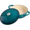 imageCrockPot Crock Pot Artisan Enameled Cast Iron Braiser WLid 5 Quart Scarlet RedTeal Ombre