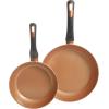 imageGibson Home EcoFriendly Hummington with Induction Base Forged Aluminum NonStick Ceramic Cookware with Soft Touch Bakelite Handle 12Inch Fry Pan Metallic CopperMetallic Copper