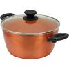 imageGibson Home EcoFriendly Hummington with Induction Base Forged Aluminum NonStick Ceramic Cookware with Soft Touch Bakelite Handle 12Inch Fry Pan Metallic CopperMetallic Copper