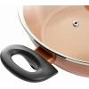 imageGibson Home EcoFriendly Hummington with Induction Base Forged Aluminum NonStick Ceramic Cookware with Soft Touch Bakelite Handle 12Inch Fry Pan Metallic CopperMetallic Copper