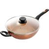 imageGibson Home EcoFriendly Hummington with Induction Base Forged Aluminum NonStick Ceramic Cookware with Soft Touch Bakelite Handle 12Inch Fry Pan Metallic CopperMetallic Copper