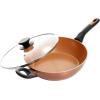 imageGibson Home EcoFriendly Hummington with Induction Base Forged Aluminum NonStick Ceramic Cookware with Soft Touch Bakelite Handle 12Inch Fry Pan Metallic CopperMetallic Copper