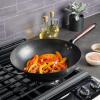 imageGibson Home Stargaze Carbon Steel Flat Bottom Wok 13Inch HammeredHammered