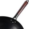 imageGibson Home Stargaze Carbon Steel Flat Bottom Wok 13Inch HammeredHammered