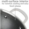 imageKenmore Elite Luke Hybrid 12quot TriPly Stainless Steel PFOA Free Nonstick Wok Pan WLid Metal Utensil SafeSilver