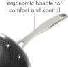 imageKenmore Elite Luke Hybrid 12quot TriPly Stainless Steel PFOA Free Nonstick Wok Pan WLid Metal Utensil SafeSilver
