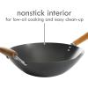 imageKenmore Hammond Flat Bottom Carbon Steel Wok 14Inch BlackBlack