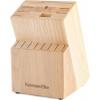 imageKenmore Kane Stainless Steel Forged Triple Riveted Cutlery Knife Block Set 14Piece Glacier BlueBlackAshwood Block
