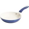 imageKenmore Nonstick Ceramic Coated Forged Aluminum Induction Cookware 2PC  Fry Pan Set Metallic BlueMetallic Blue
