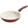 imageKenmore Nonstick Ceramic Coated Forged Aluminum Induction Cookware 2PC  Fry Pan Set Metallic BlueMetallic Red