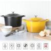 imageMARTHA STEWART Gatwick 7 QT Enamel Cast Iron Dutch Oven LavenderBlack Matte
