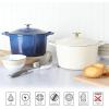 imageMARTHA STEWART Gatwick 7 QT Enamel Cast Iron Dutch Oven LavenderClassic Blue