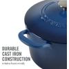 imageMARTHA STEWART Gatwick 7 QT Enamel Cast Iron Dutch Oven LavenderClassic Blue