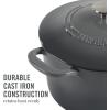 imageMARTHA STEWART Gatwick 7 QT Enamel Cast Iron Dutch Oven LavenderClassic Gray