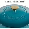 imageMARTHA STEWART Gatwick 7 QT Enamel Cast Iron Dutch Oven LavenderEmerald Ombre