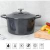 imageMARTHA STEWART Gatwick 7 QT Enamel Cast Iron Dutch Oven LavenderGrey