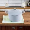 imageMARTHA STEWART Gatwick 7 QT Enamel Cast Iron Dutch Oven LavenderLavender